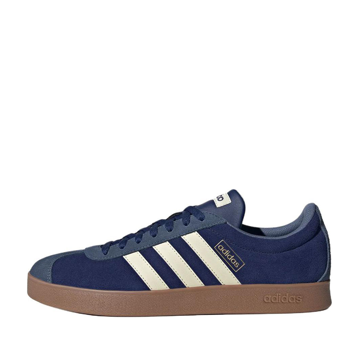 adidas VL Court Classic Unisex Retro T-Toe Low-Top Sneakers - Navy