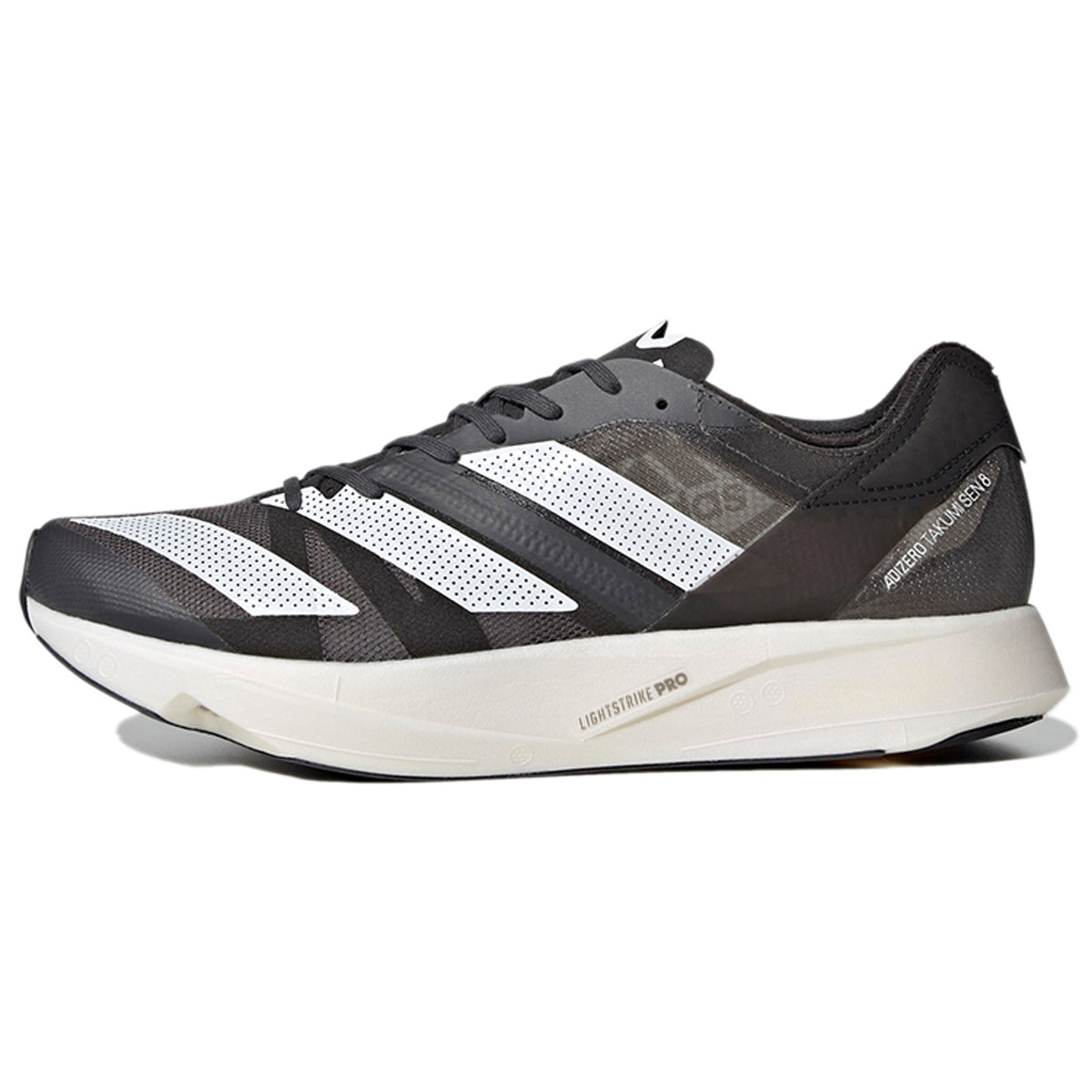 adidas Adizero Takumi Sen 8 Unisex Carbon-Plated Racing Shoes - Black/White
