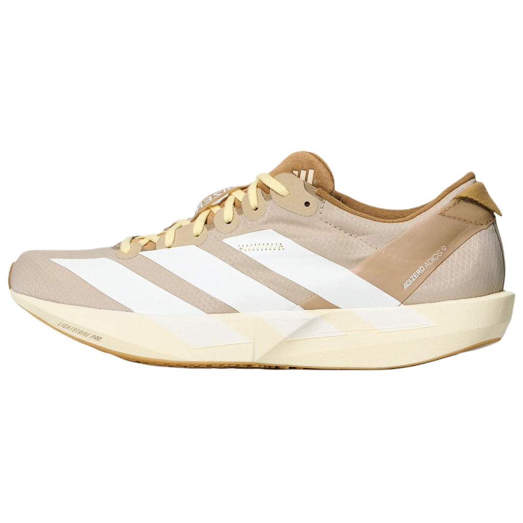 adidas Adizero Adios 9 Women's Low-Profile Running Shoes - Beige/Brown/White