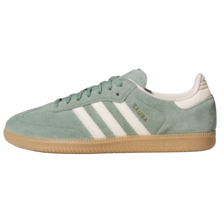 adidas Originals Samba ADV Unisex White Green Thin-Sole Sneakers