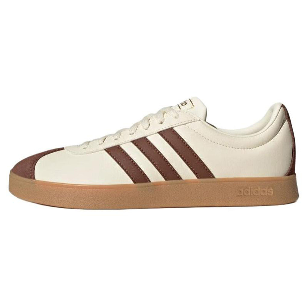 adidas VL Court 2.0 Unisex Off-White Brown T-Toe Sneakers