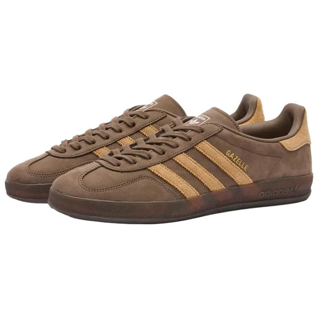 adidas Originals Gazelle Indoor Unisex Brown Leather Low-Top Sneakers