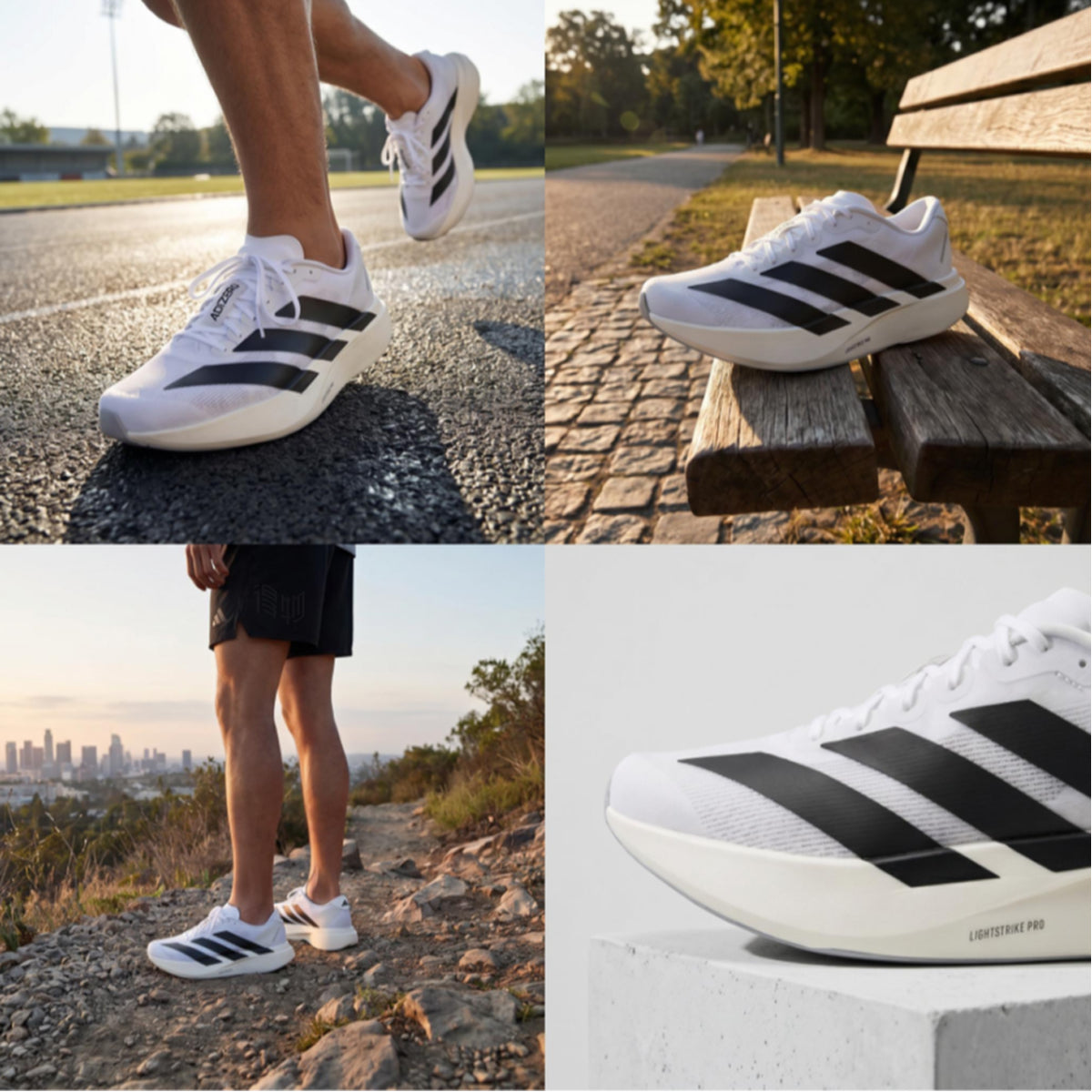 adidas Adizero Evo PRO Men's Marathon Running Shoes - White/Black