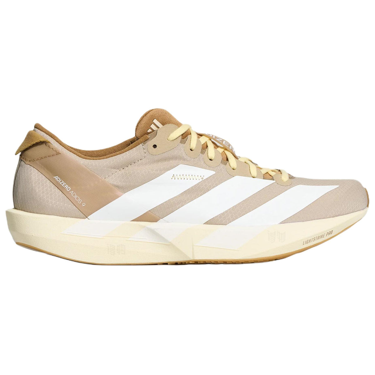 adidas Adizero Adios 9 Women's Low-Profile Running Shoes - Beige/Brown/White