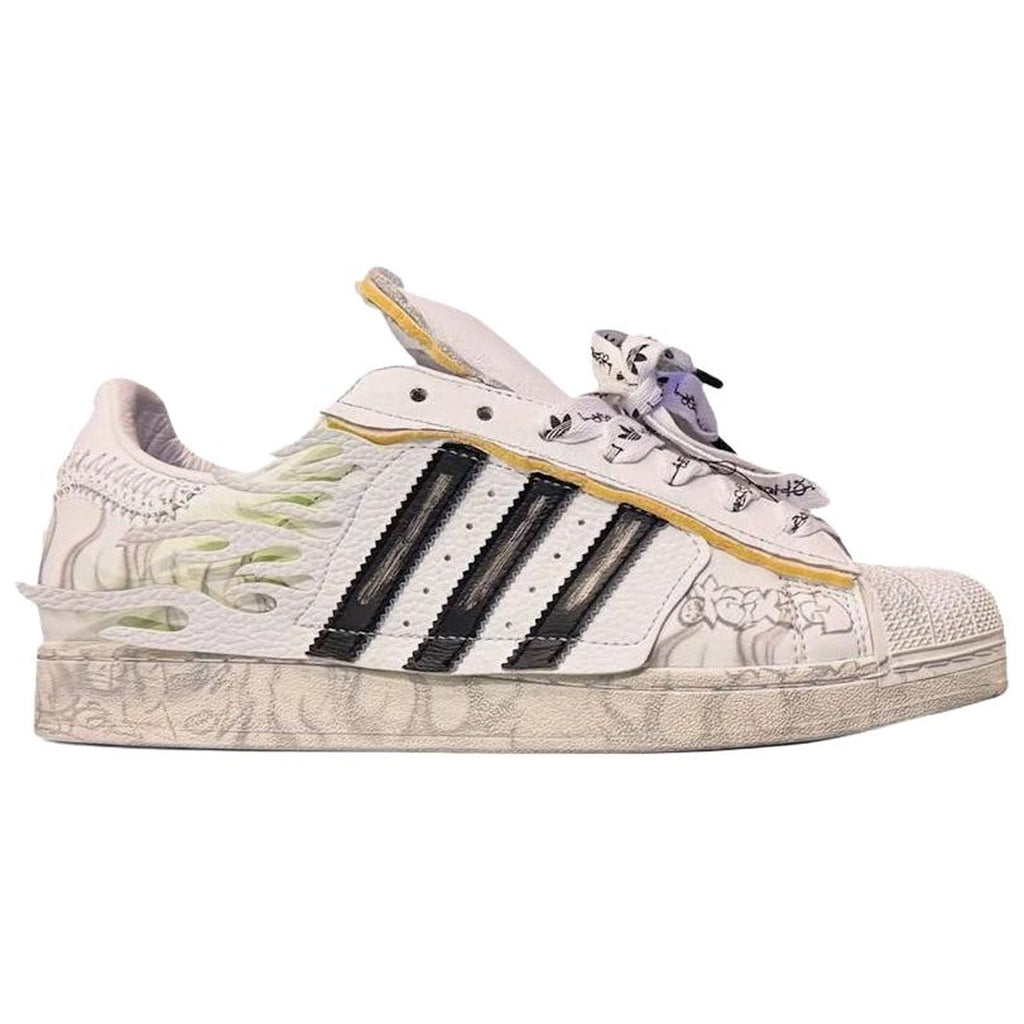 adidas Originals x Hellstar Superstar Unisex White Lace-Up Sneakers