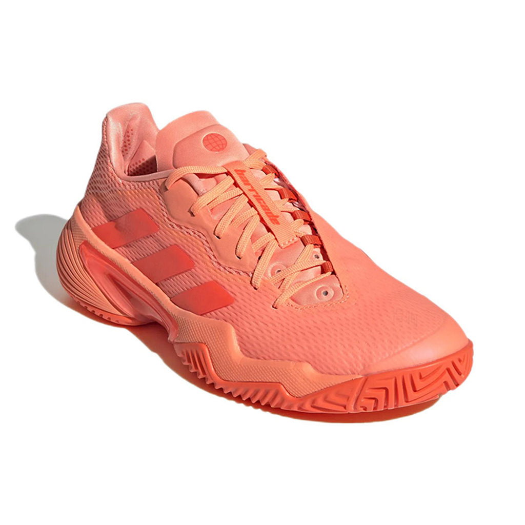 adidas Barricade Women's Textile Low-Top Tennis Shoes - Orange