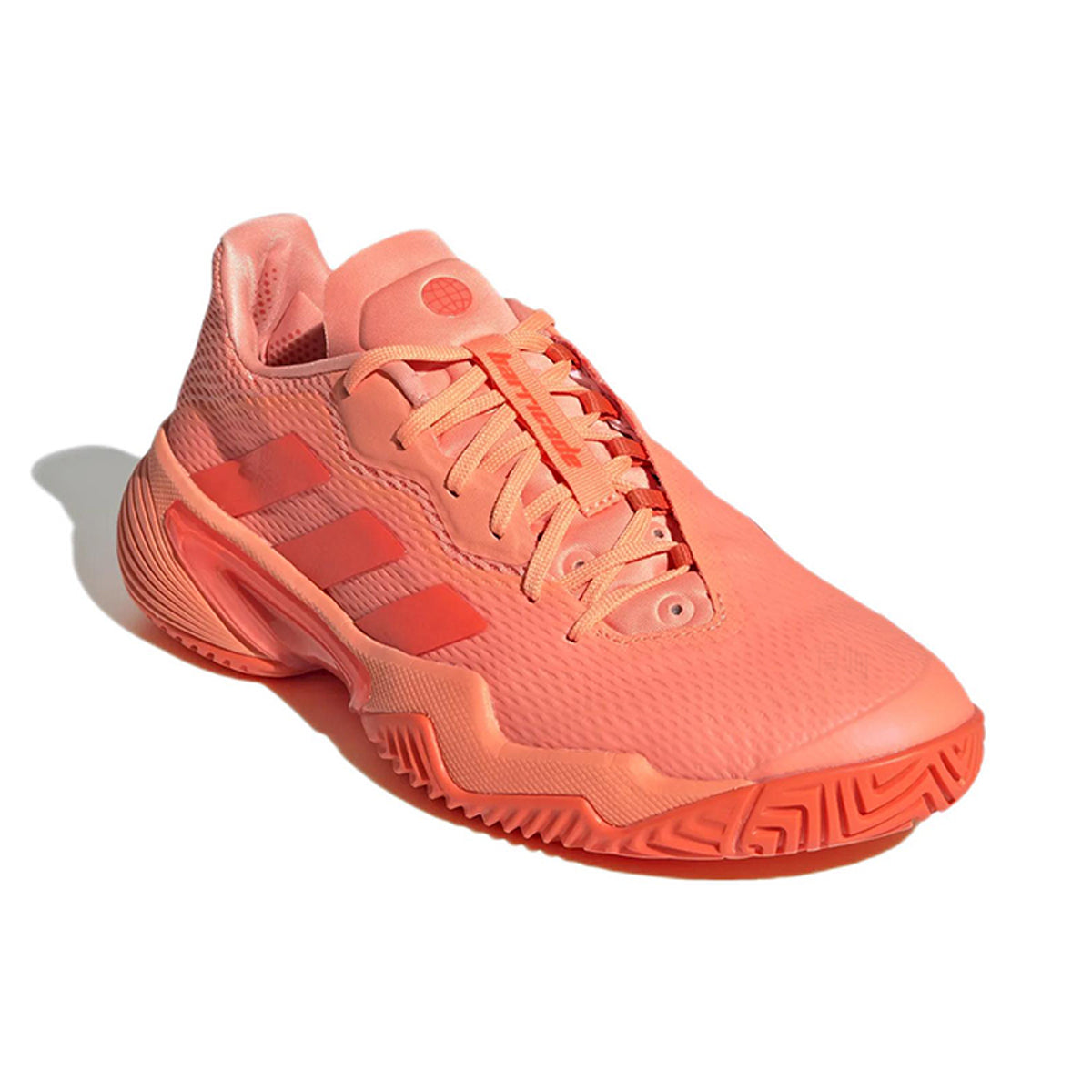 adidas Barricade Women's Textile Low-Top Tennis Shoes - Orange
