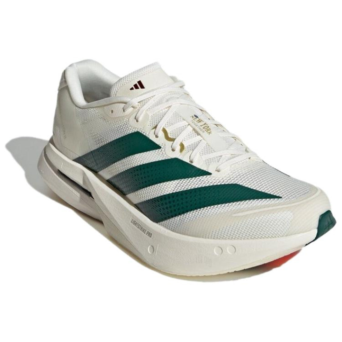 adidas Adizero Boston 13 Men's Lightweight Low-Top Running Shoes - White/Green