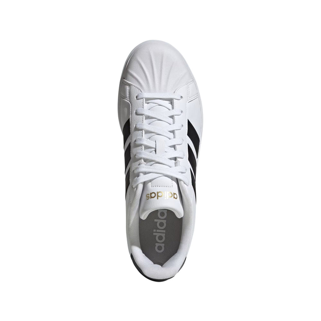 adidas STREETTALK Unisex White Synthetic Leather Round-Toe Sneakers