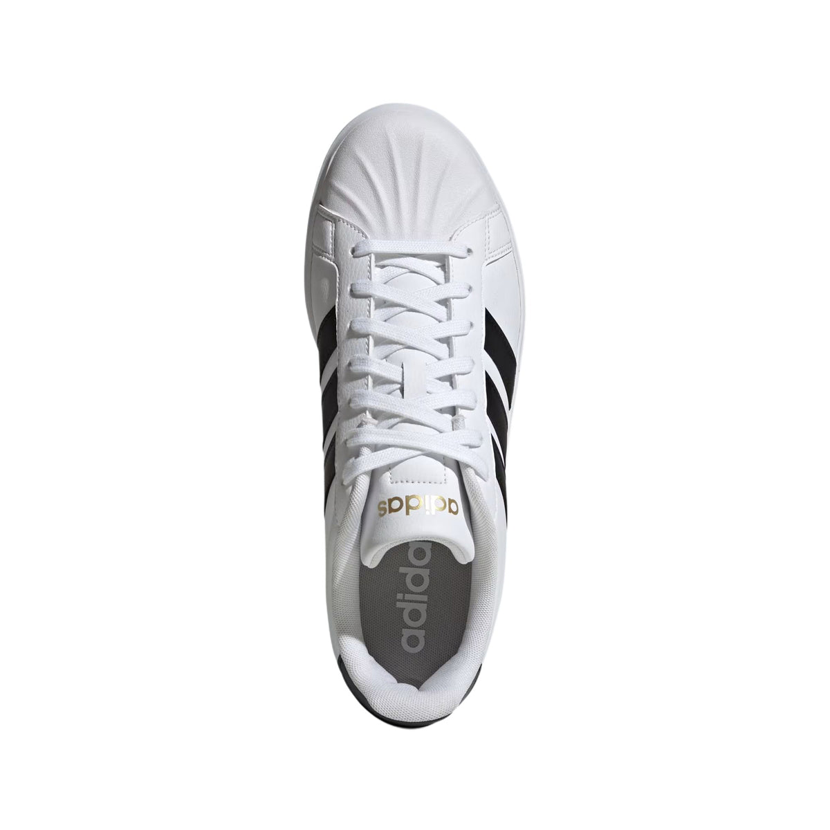 adidas STREETTALK Unisex White Synthetic Leather Round-Toe Sneakers