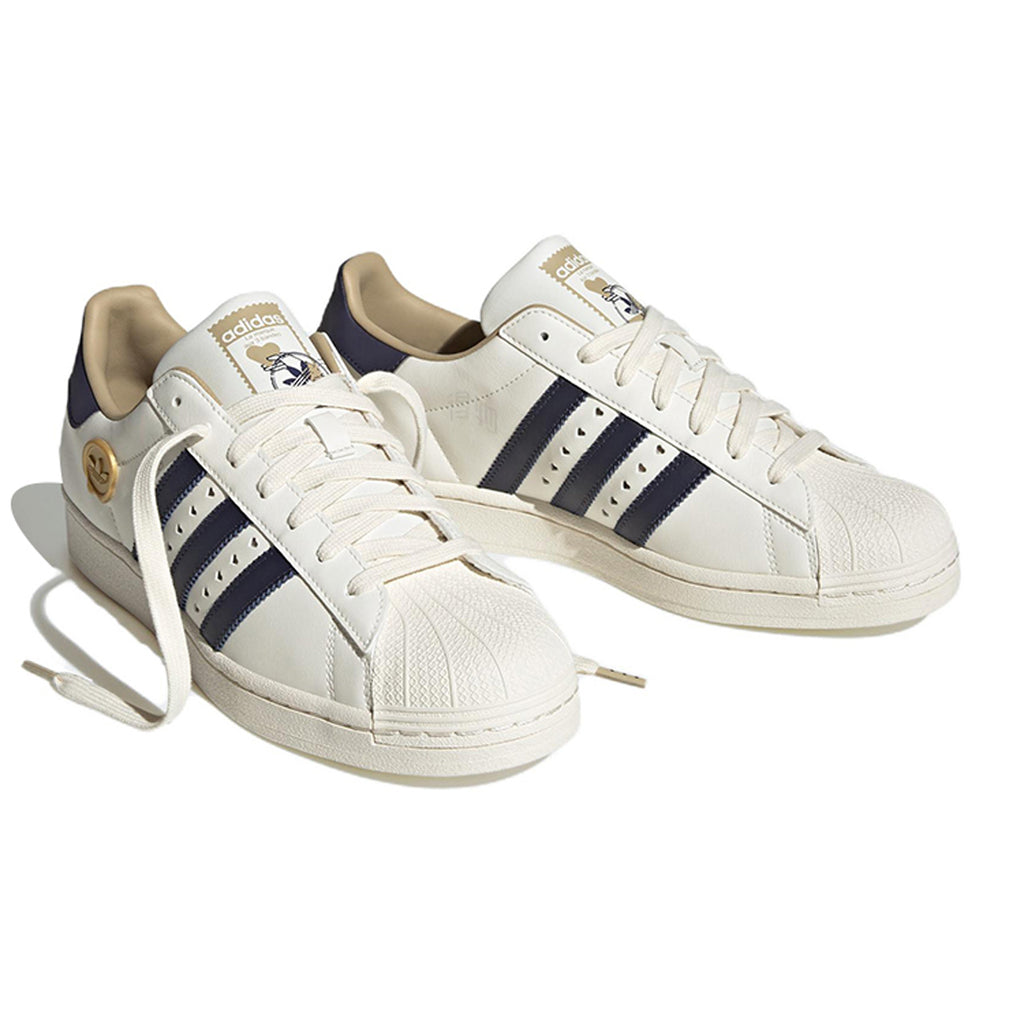 adidas Originals Superstar 2023 Unisex White Blue Trendy Sneakers