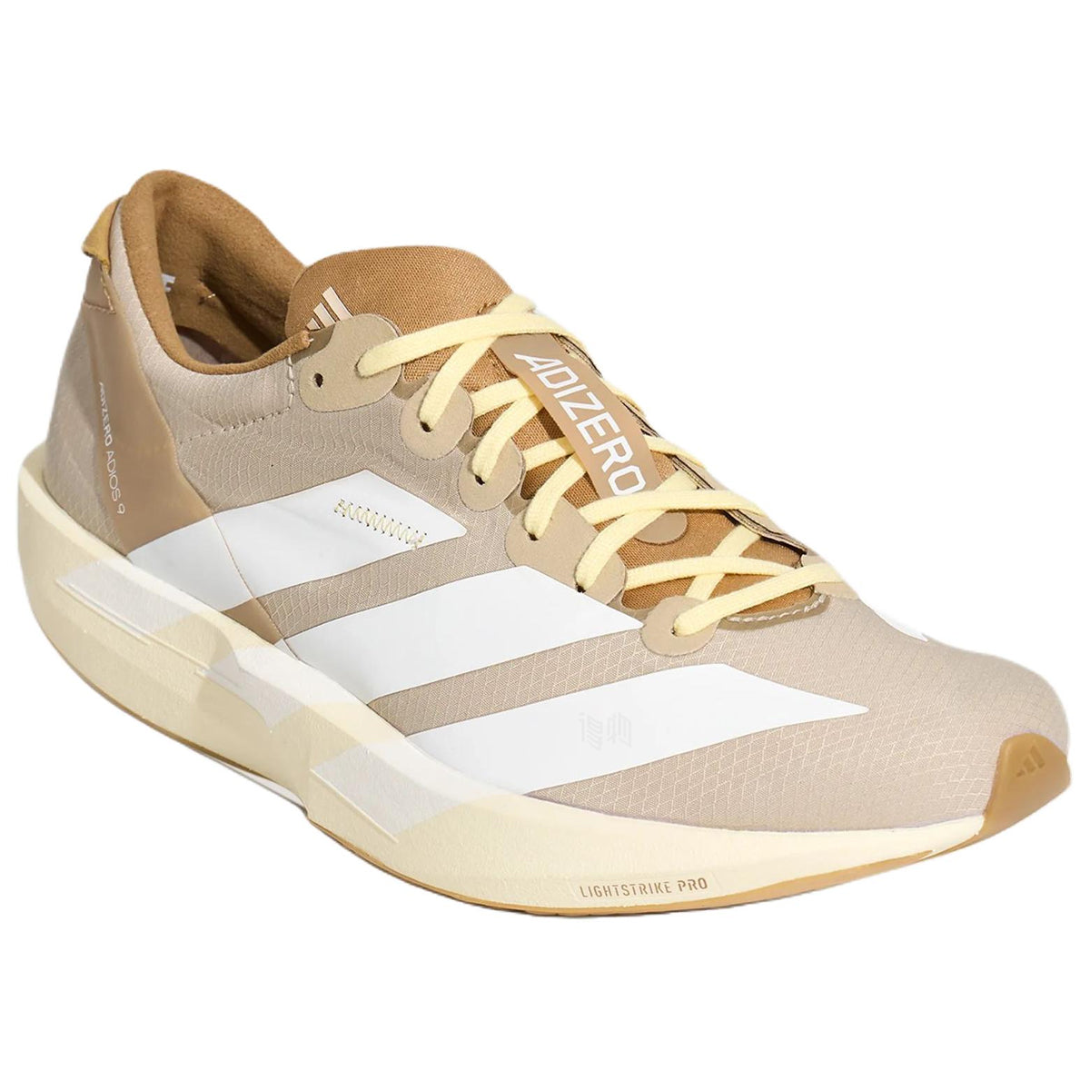 adidas Adizero Adios 9 Women's Low-Profile Running Shoes - Beige/Brown/White