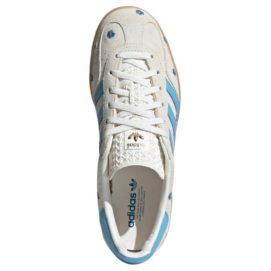 adidas Originals GAZELLE Floral Low-Top Sneakers - Beige/Light Blue