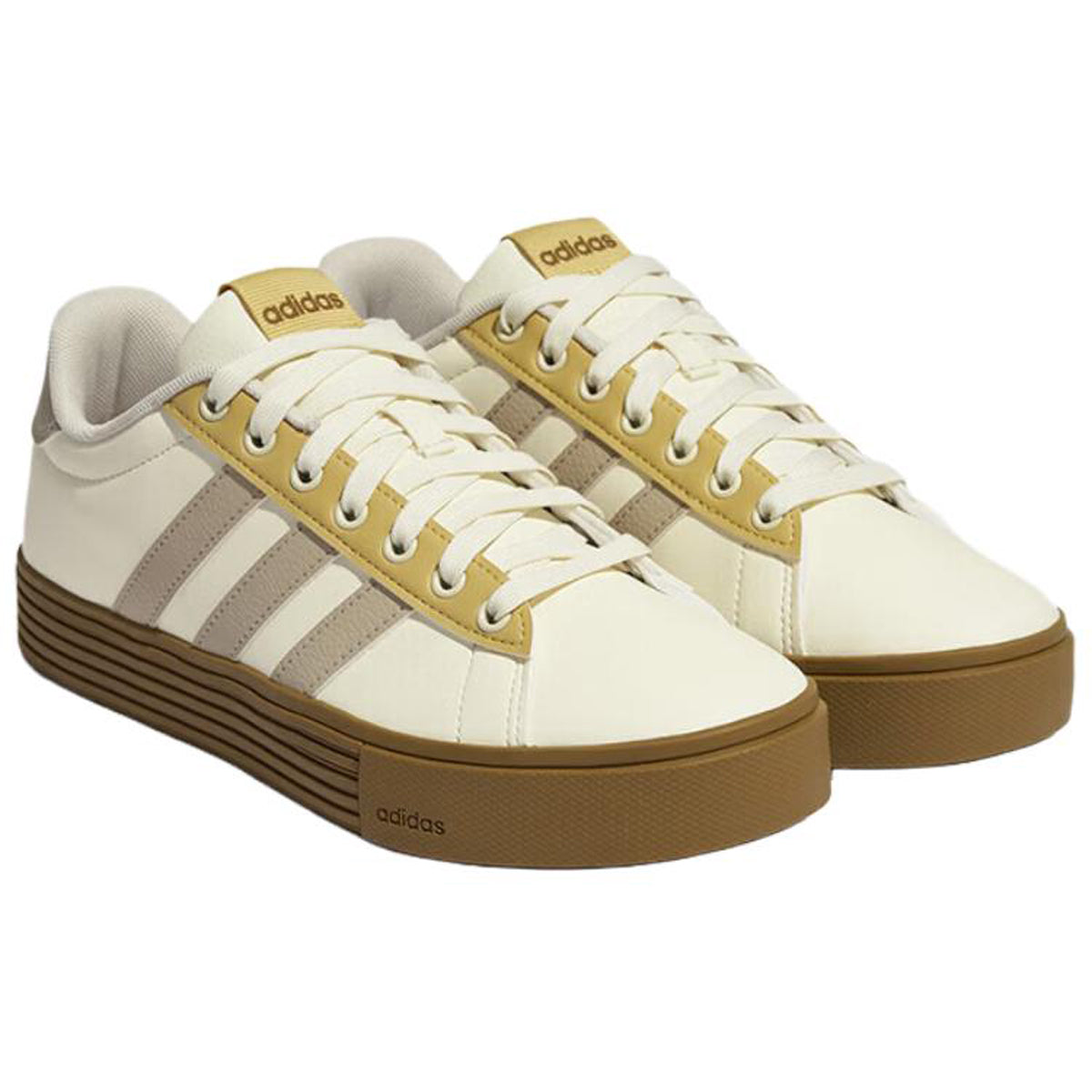 adidas Daily 4.0 Unisex Synthetic Leather Low-Top Sneakers - Beige