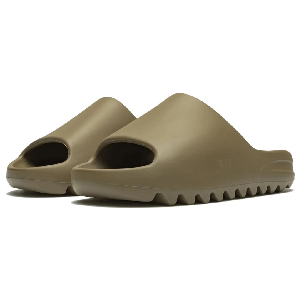 adidas Originals Yeezy Slide Unisex Brown Grey Synthetic Leather Slides