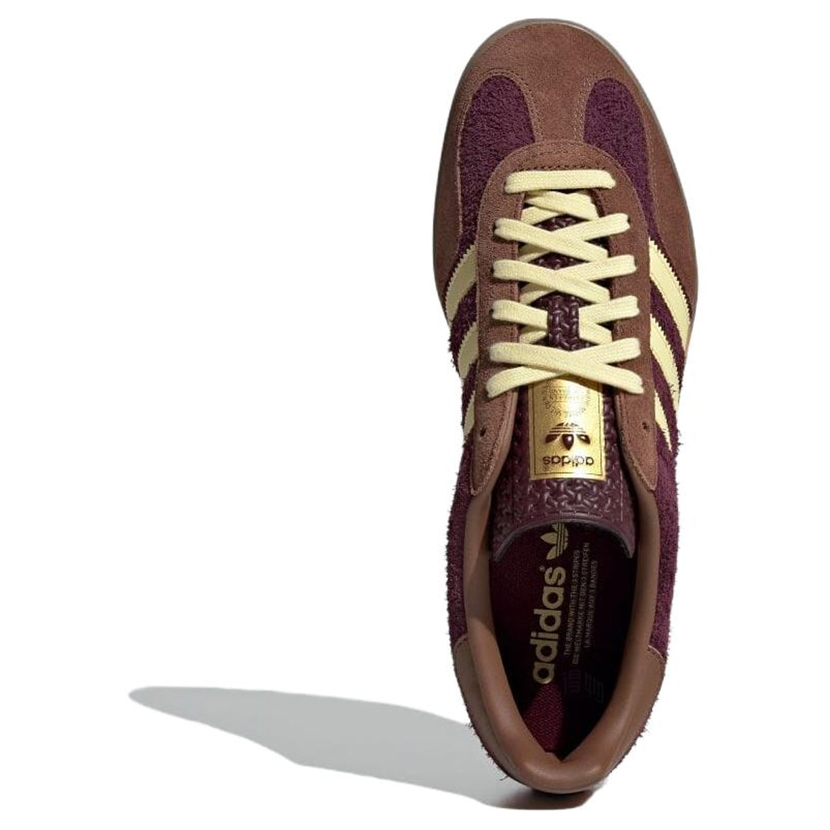 adidas Originals GAZELLE Men's Low-Profile Skate Sneakers - Brown/Yellow