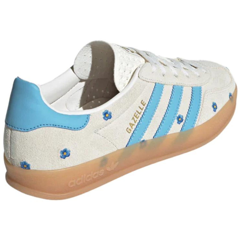 adidas Originals GAZELLE Floral Low-Top Sneakers - Beige/Light Blue