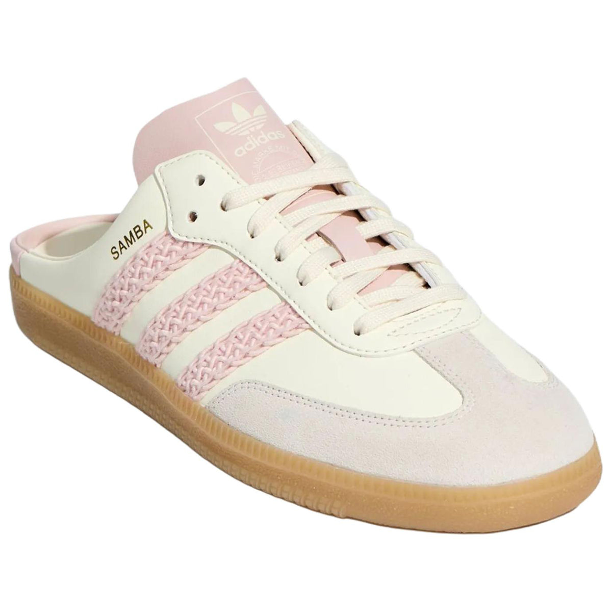 adidas Originals Samba Mule Unisex Closed-Toe Mules - Beige/Pink