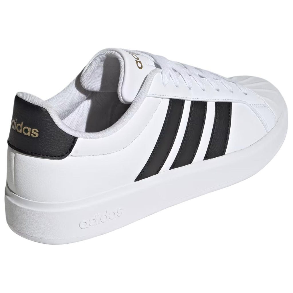 adidas STREETTALK Unisex White Synthetic Leather Round-Toe Sneakers