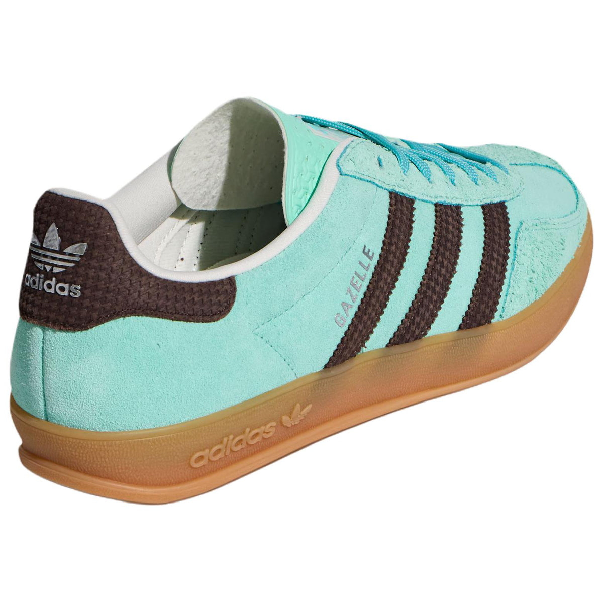 adidas Originals Gazelle Indoor Unisex Green Brown Leather Sneakers